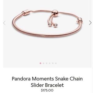 Pandora bracelet rose gold slider charm bracelet